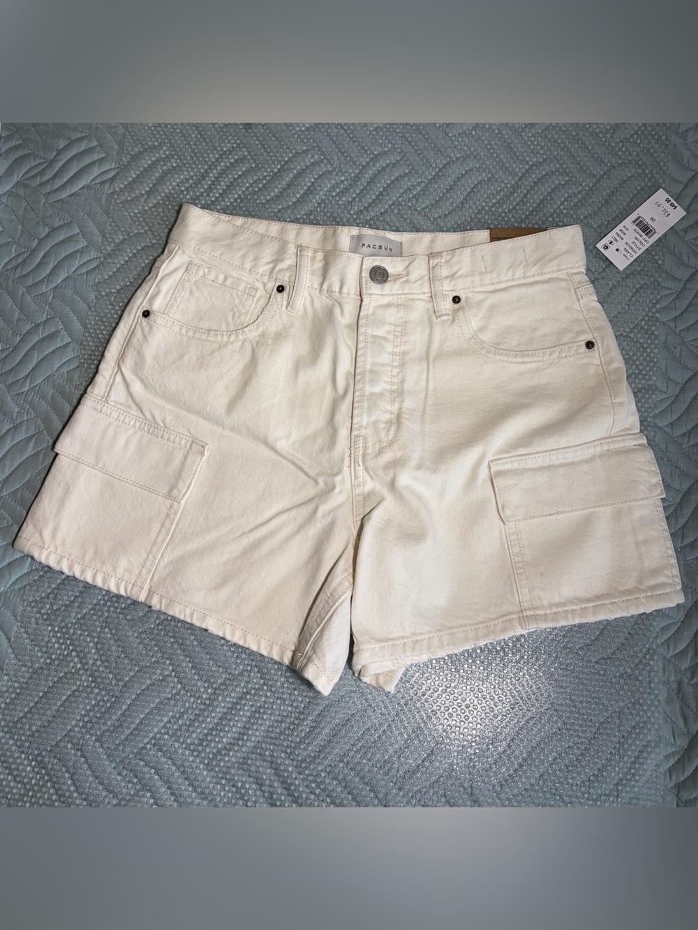 PacSun Cream Utility Cargo Shorts for Women Sz 26